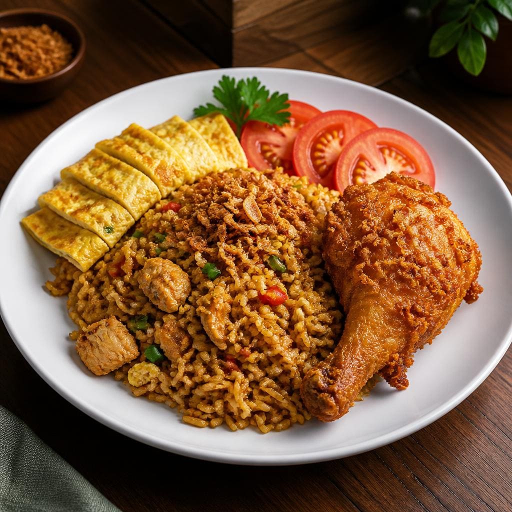 Bakmi Golek Nasi Goreng Ayam Spesial